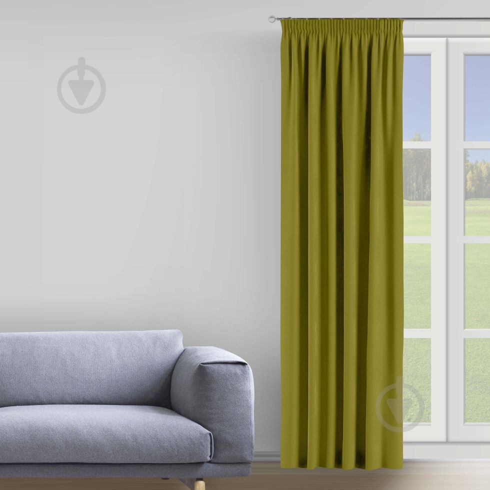 Штора Moda 200х285 см оливковый Decora textile - фото 1 Штора Moda 200х285 см оливковый Decora textile - фото 1