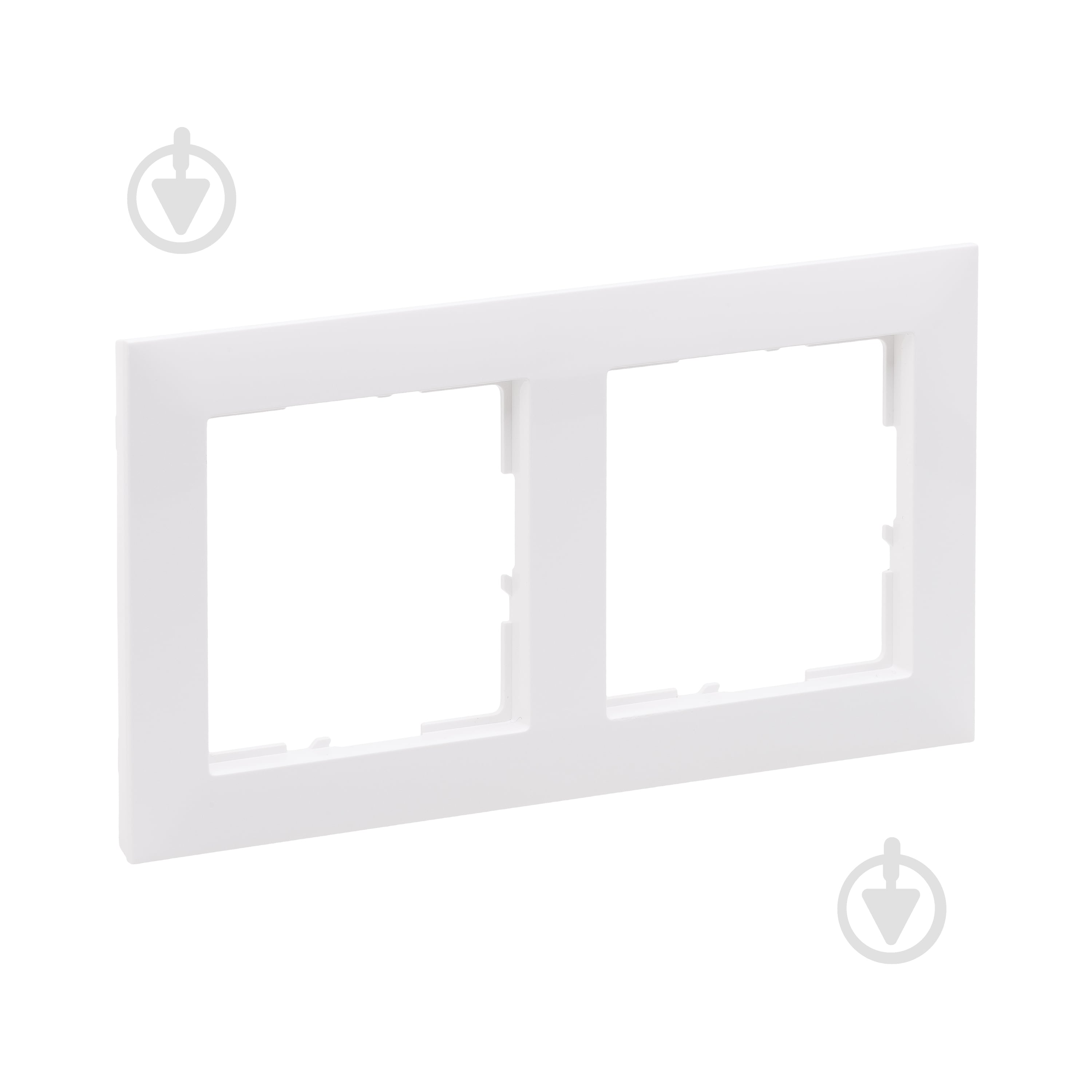 Рамка двухместная Legrand Suno универсальная белый 721502 - фото 1