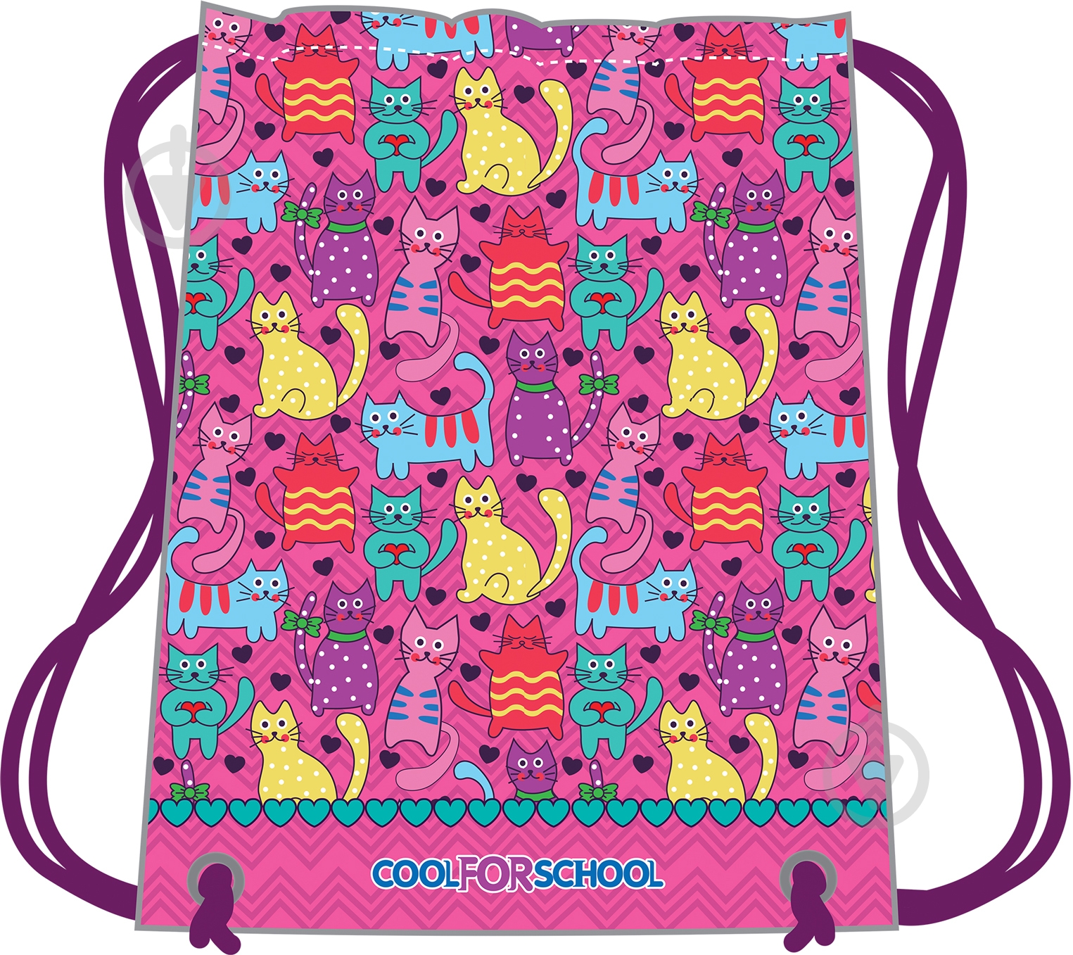 Сумка для взуття Funny Cats CF85732 Cool For School - фото 1 Сумка для взуття Funny Cats CF85732 Cool For School - фото 1