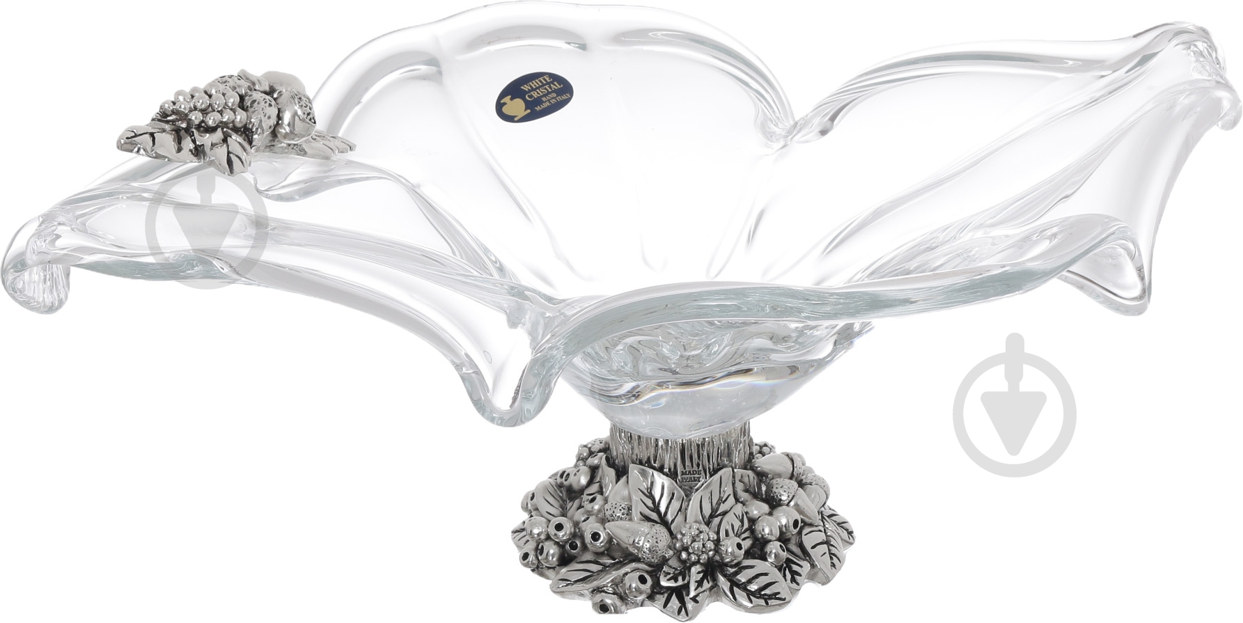 Фруктовниця White cristal Silvia 23 см - фото 1