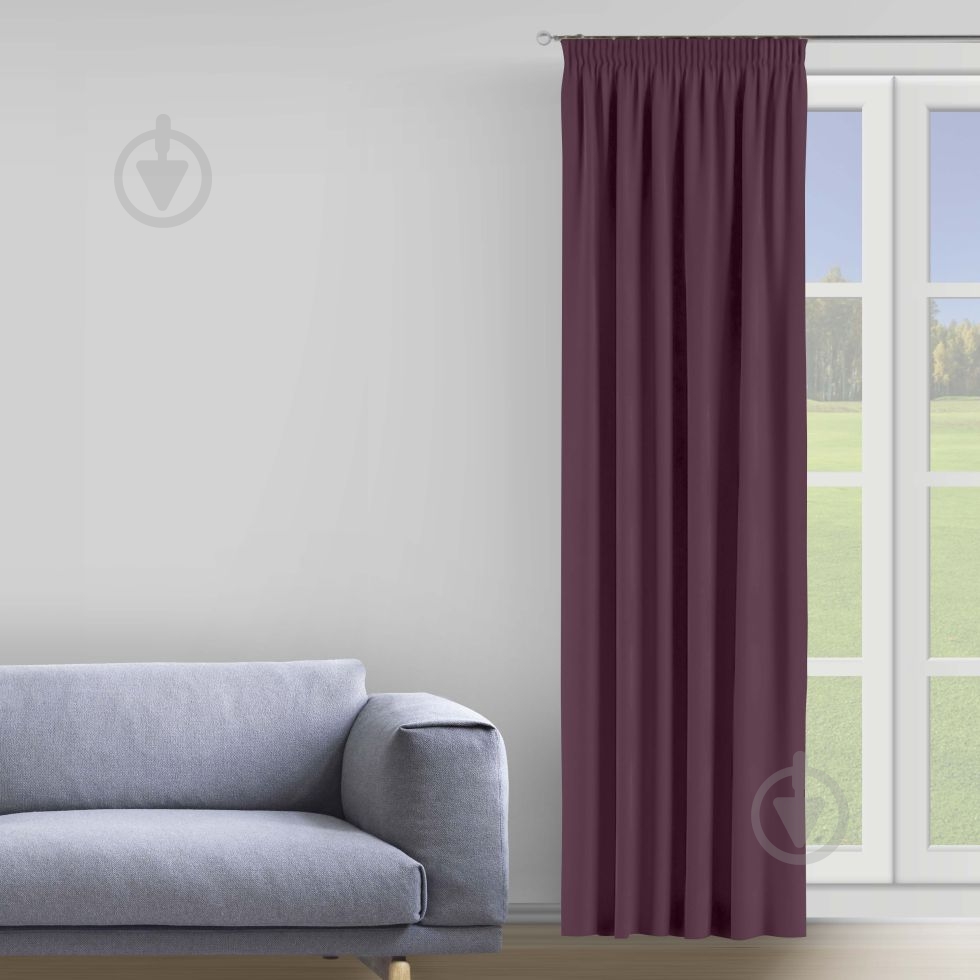 Штора Moda 200х285 см темно-бузковий Decora textile - фото 1