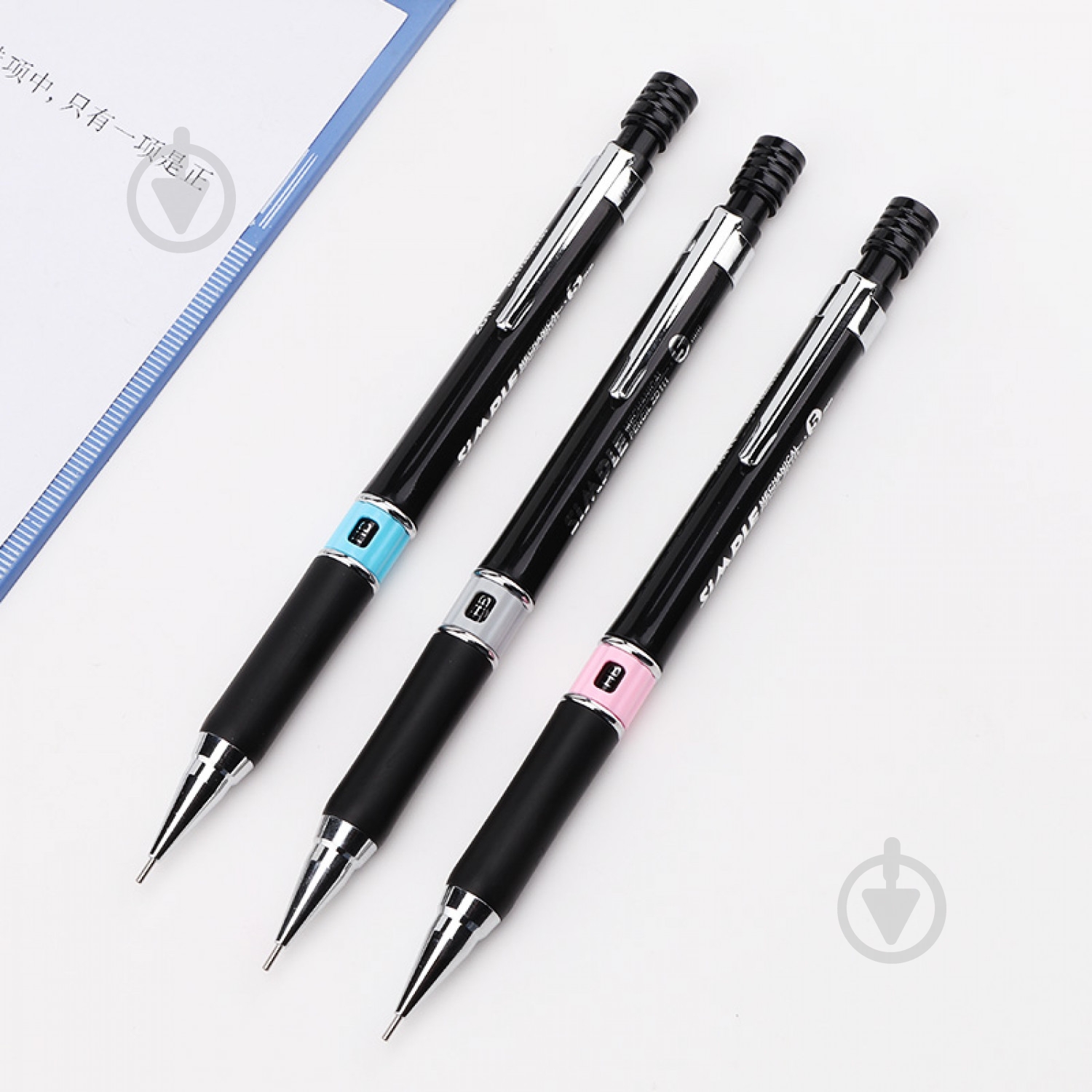 Карандаш механический с грипом и ластиком 12 шт. ZD111 Baoke - фото 3