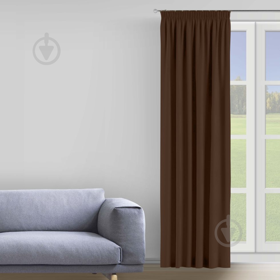 Штора Moda 200х285 см темно-коричневый Decora textile - фото 1 Штора Moda 200х285 см темно-коричневый Decora textile - фото 1