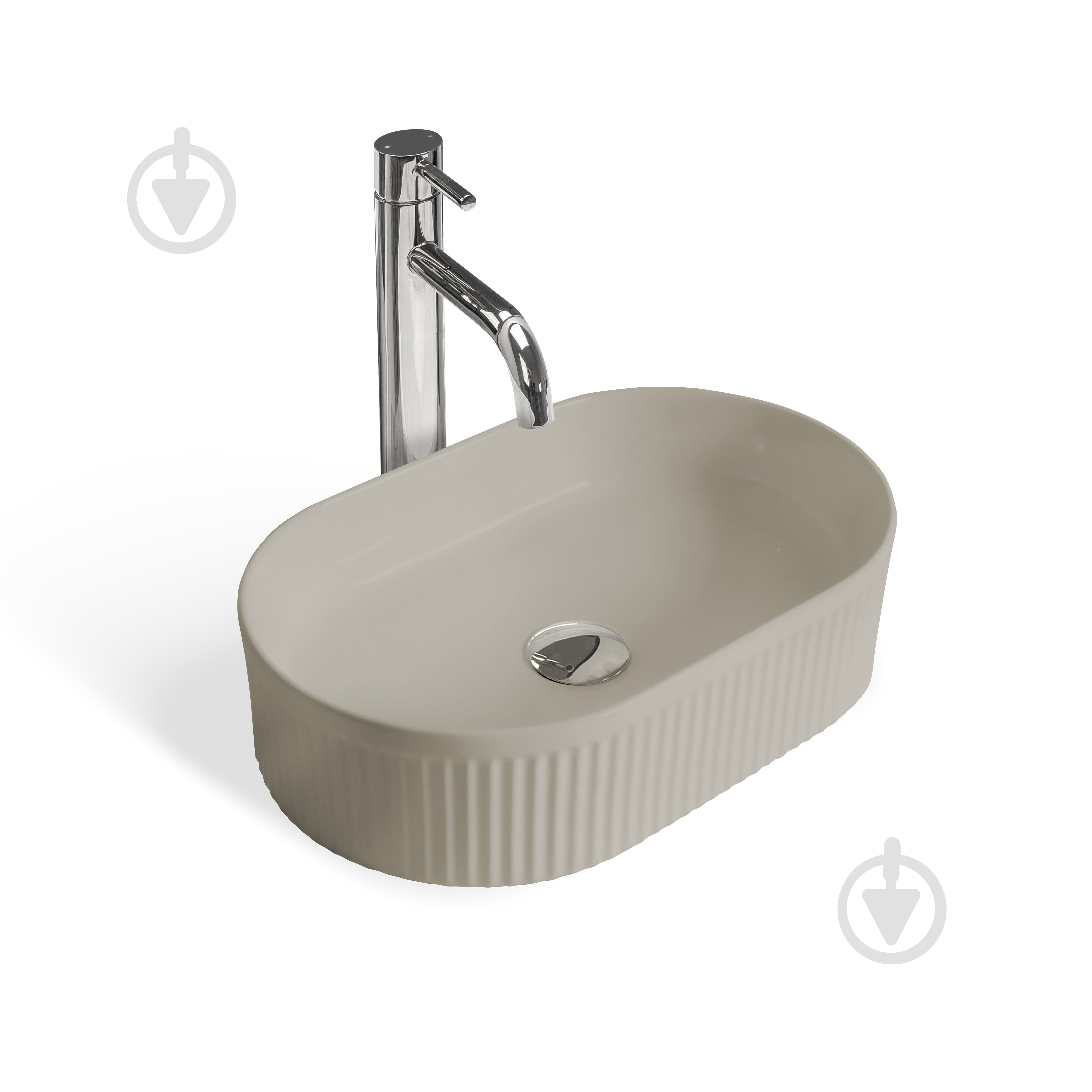 Умывальник Sant Valentines Velvet Grace бежевый матовый 49х31 см - фото 1 Умывальник Sant Valentines Velvet Grace бежевый матовый 49х31 см - фото 1