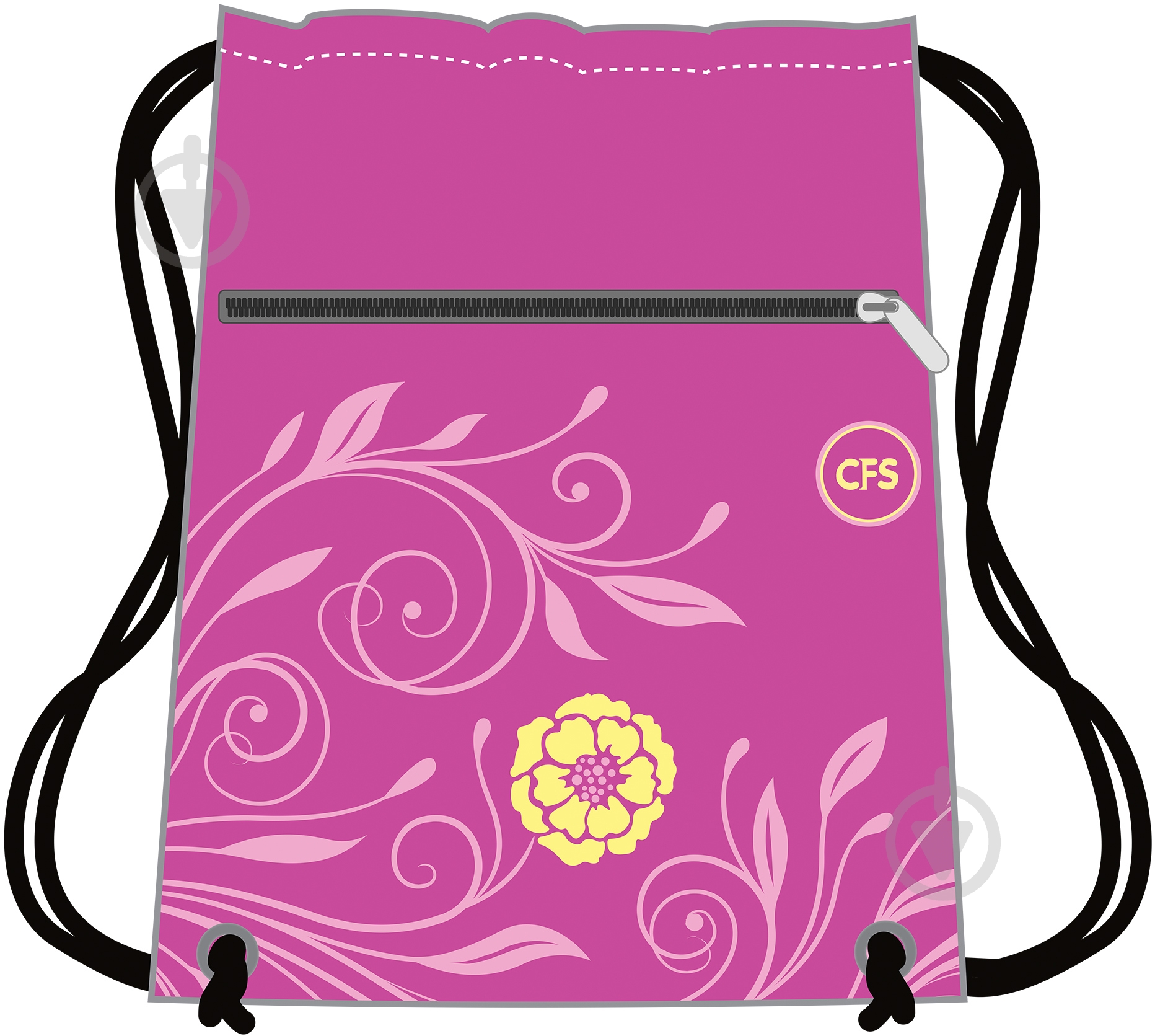Сумка для взуття на 2 відділення Flowers CF85728 Cool For School - фото 1
