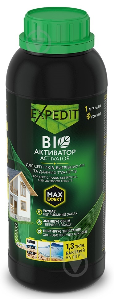 Біоактиватор EXPEDIT для септиків, вигрібних ям і дачних туалетів 1 л - фото 1 Біоактиватор EXPEDIT для септиків, вигрібних ям і дачних туалетів 1 л - фото 1