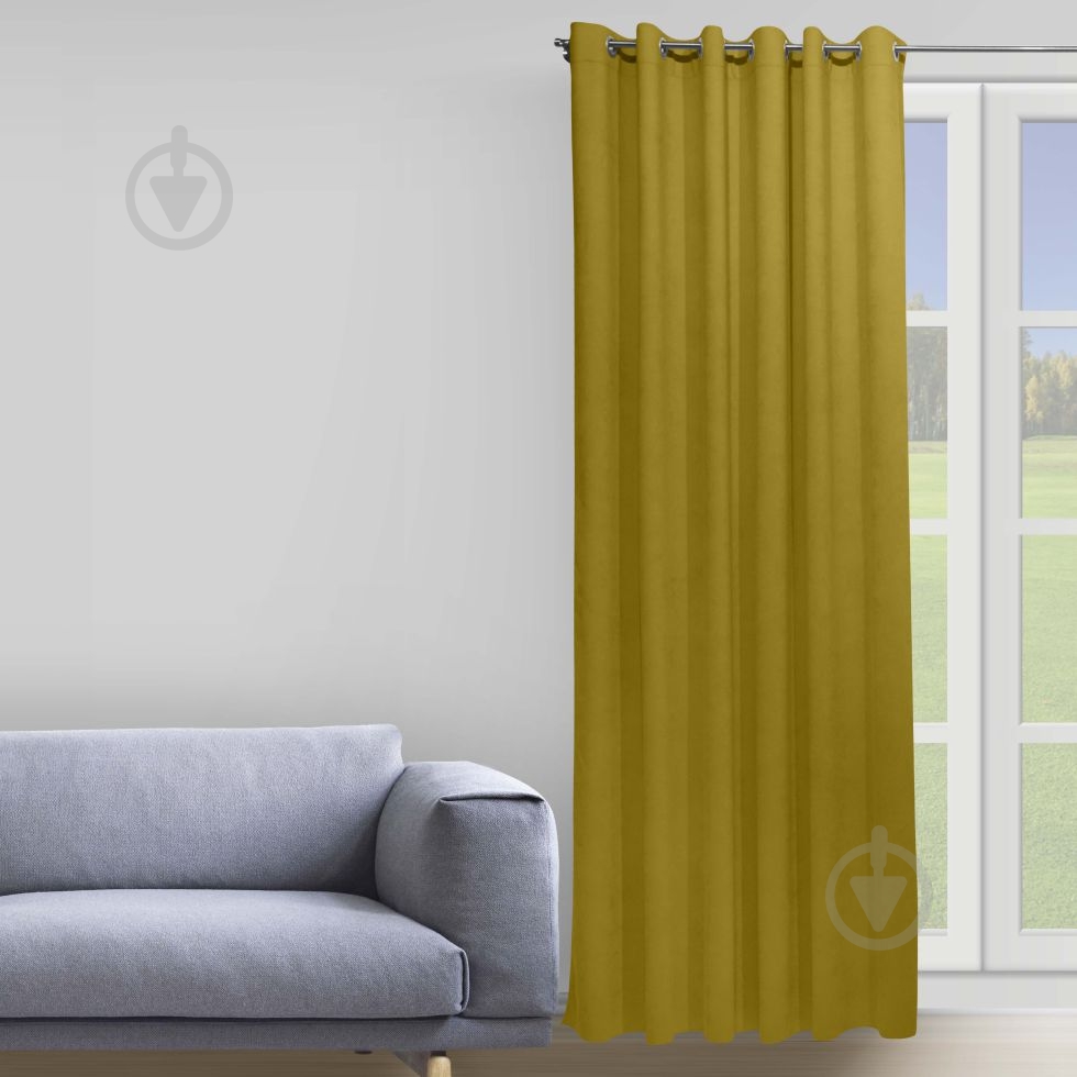 Штора Moda 200х268 см горчичный Decora textile - фото 1 Штора Moda 200х268 см горчичный Decora textile - фото 1