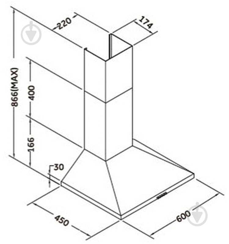 Вытяжка Pyramida BF 60 M WH - фото 2