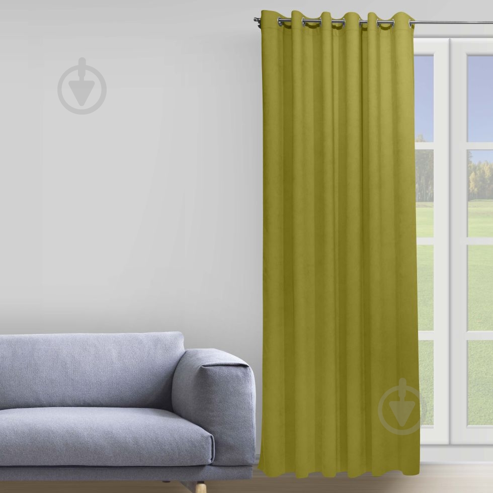 Штора Moda 200х268 см оливковый Decora textile - фото 1