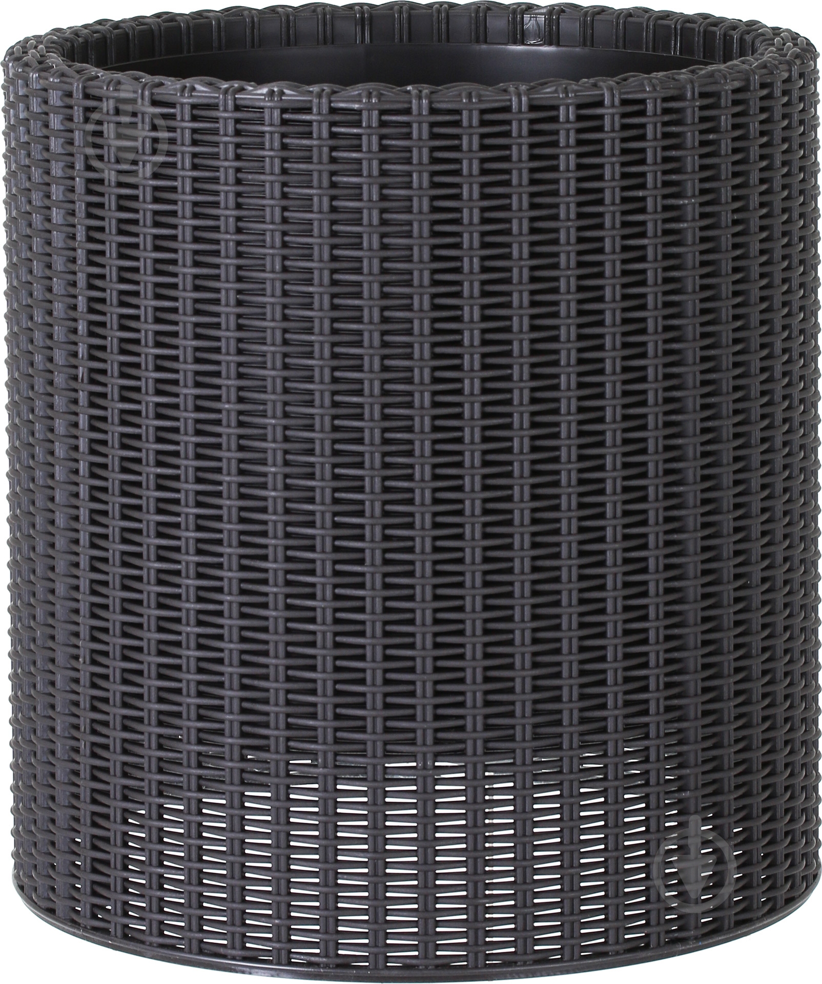 Горщик пластиковий Keter Cylinder Planter L круглий 39 л коричневий - фото 1