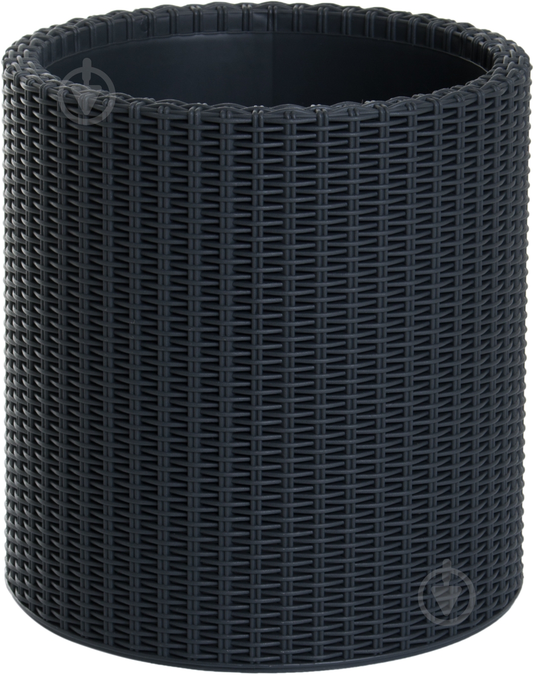 Горщик пластиковий Keter Cylinder Planter L круглий 39 л антрацит - фото 2