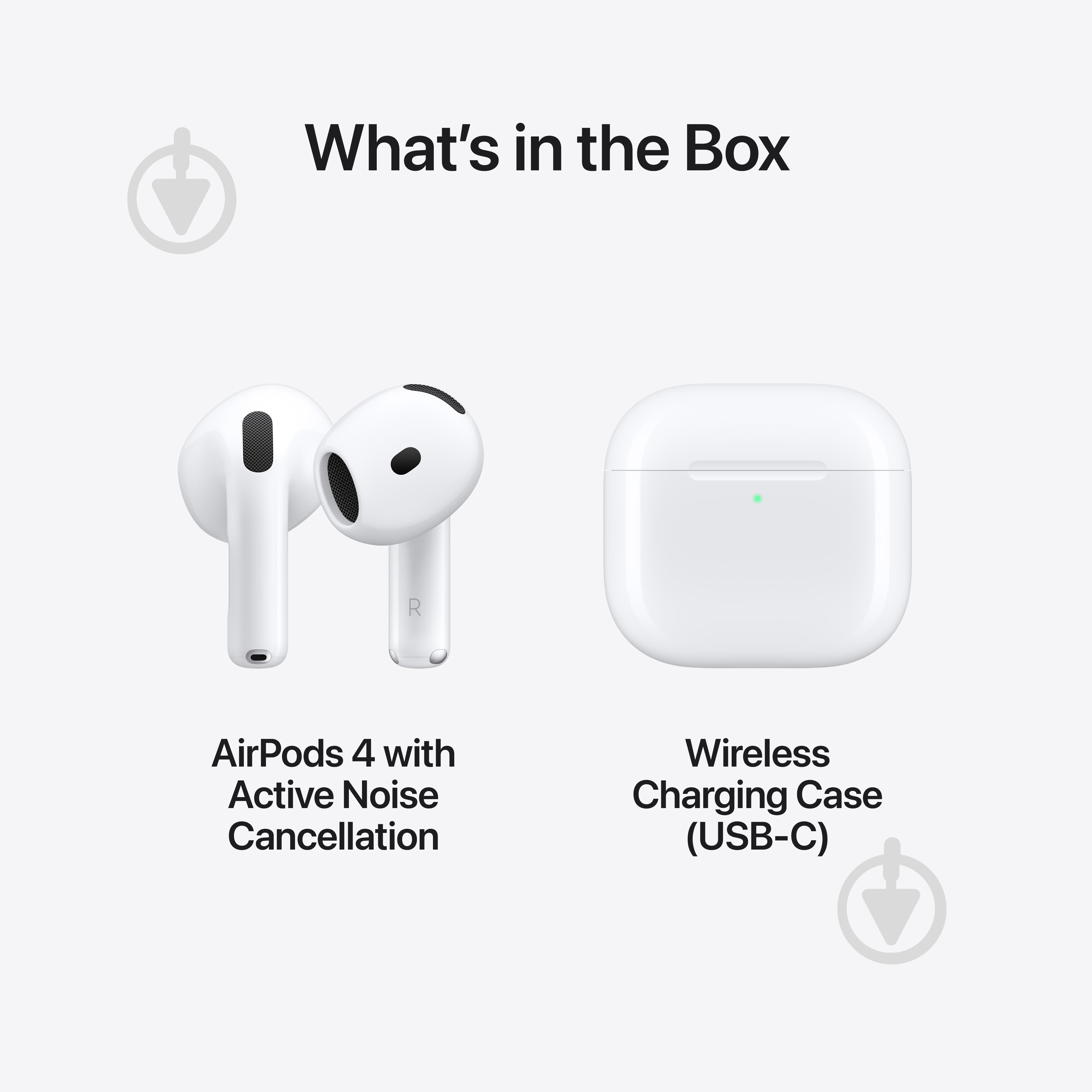 Навушники Apple AirPods 4 with Active Noise Cancellation white (MXP93ZE/A) - фото 9