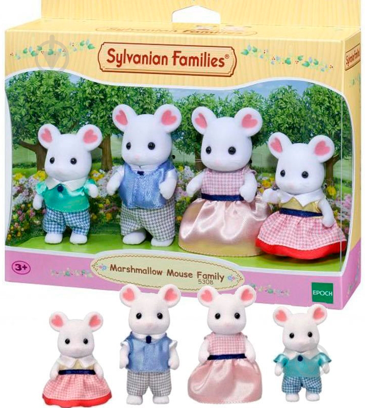 Набор игрушек Sylvanian Families Семья белых мышей - фото 1