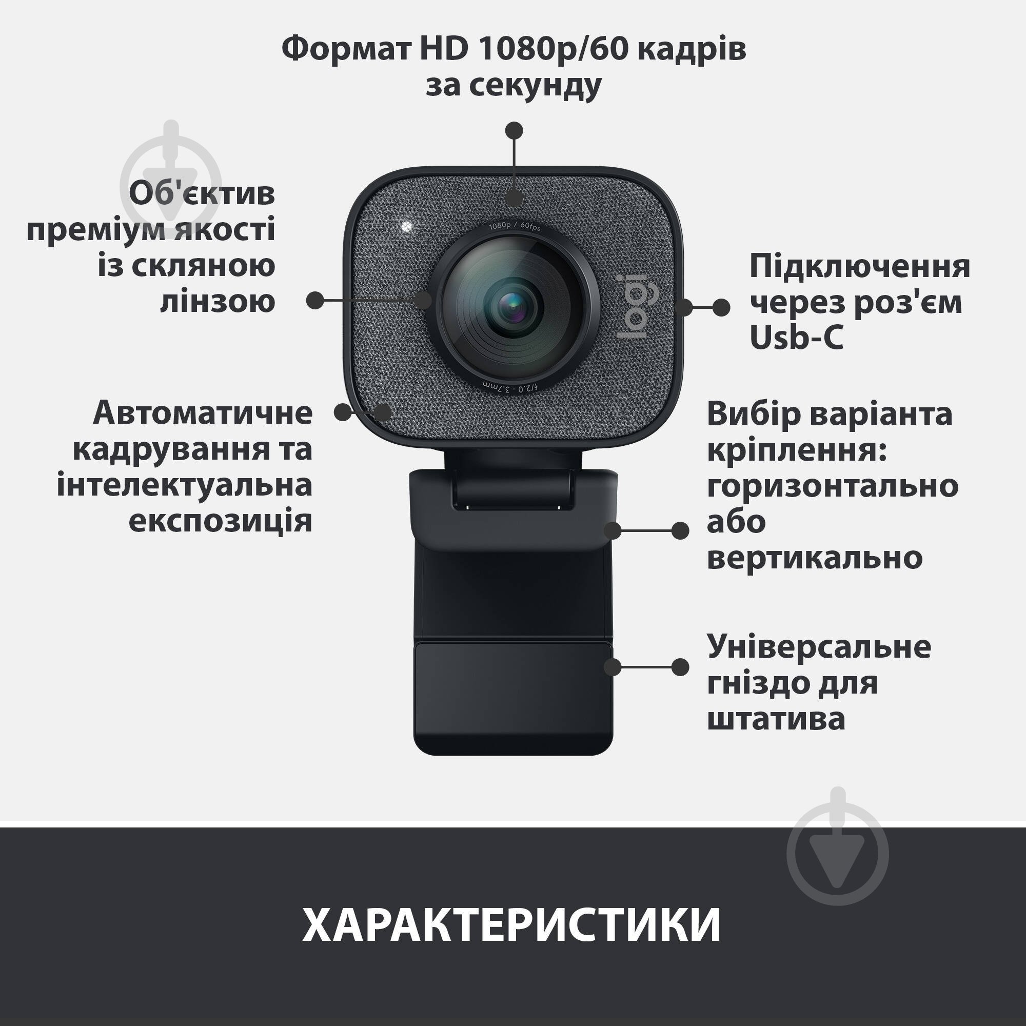 Веб-камера Logitech StreamCam GRAPHITE (L960-001281) - фото 6