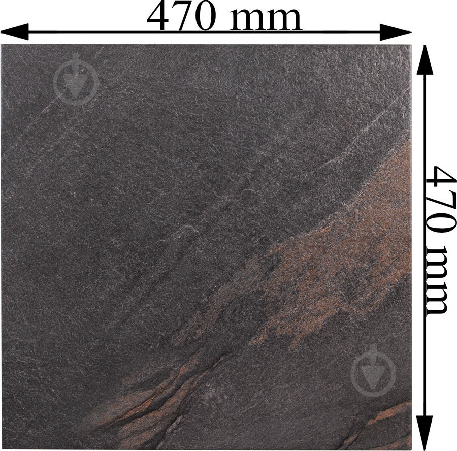Плитка Allore Group Slate Anthracite F PR NR Sugar 1 47x47 см - фото 8