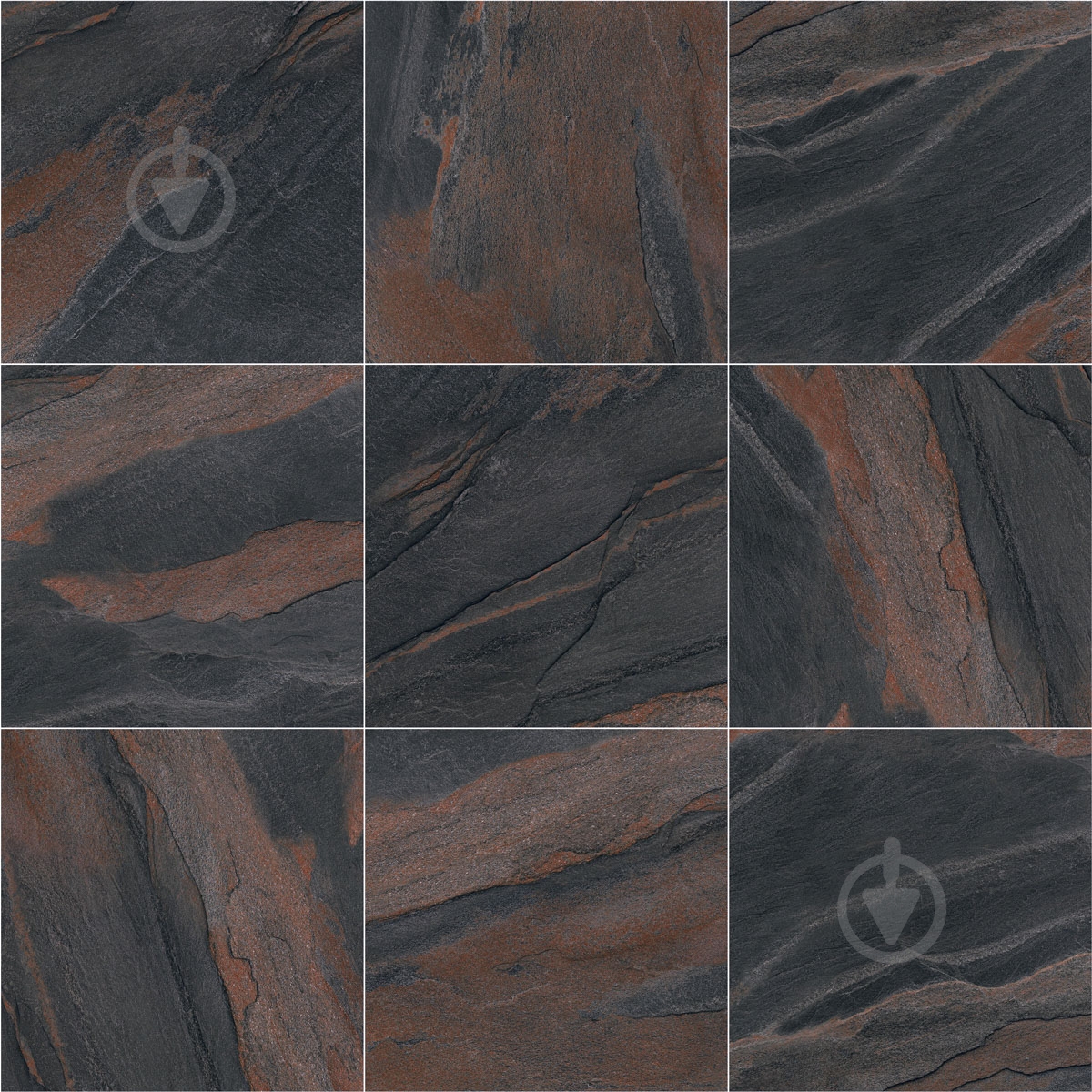 Плитка Allore Group Slate Anthracite F PR NR Sugar 1 47x47 см - фото 7