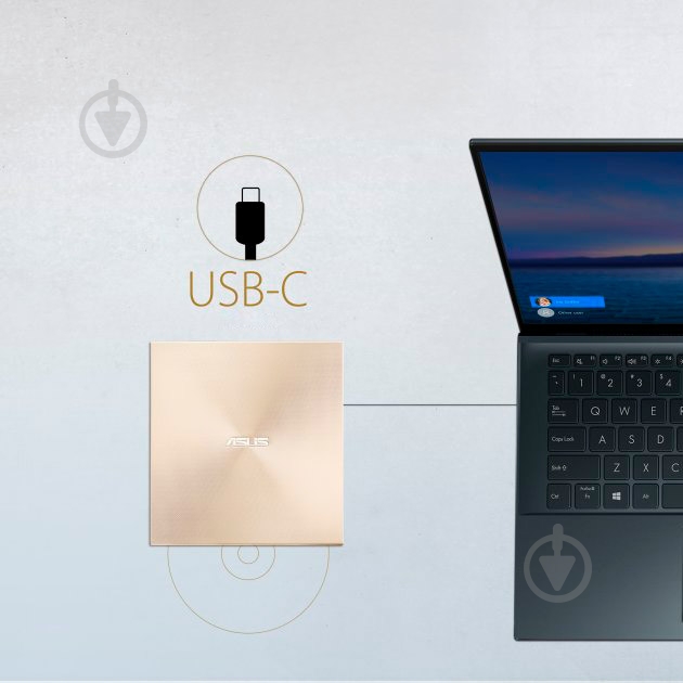 Привід Asus Gold USB Type-C SDRW-08U8M-U/GOLD/G/AS/P - фото 6