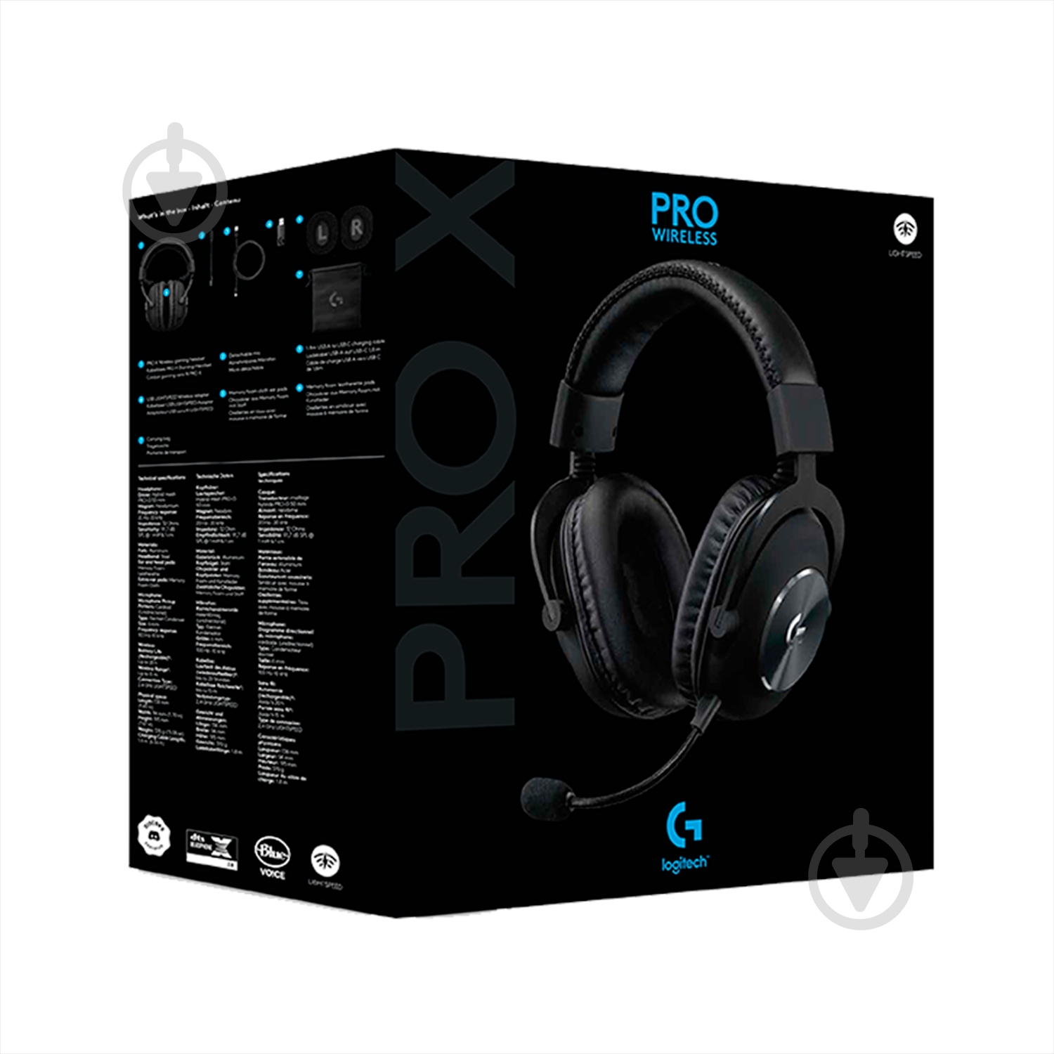 Гарнитура игровая Logitech PRO X Wireless LIGHTSPEED Gaming Headset black (981-000907) - фото 10