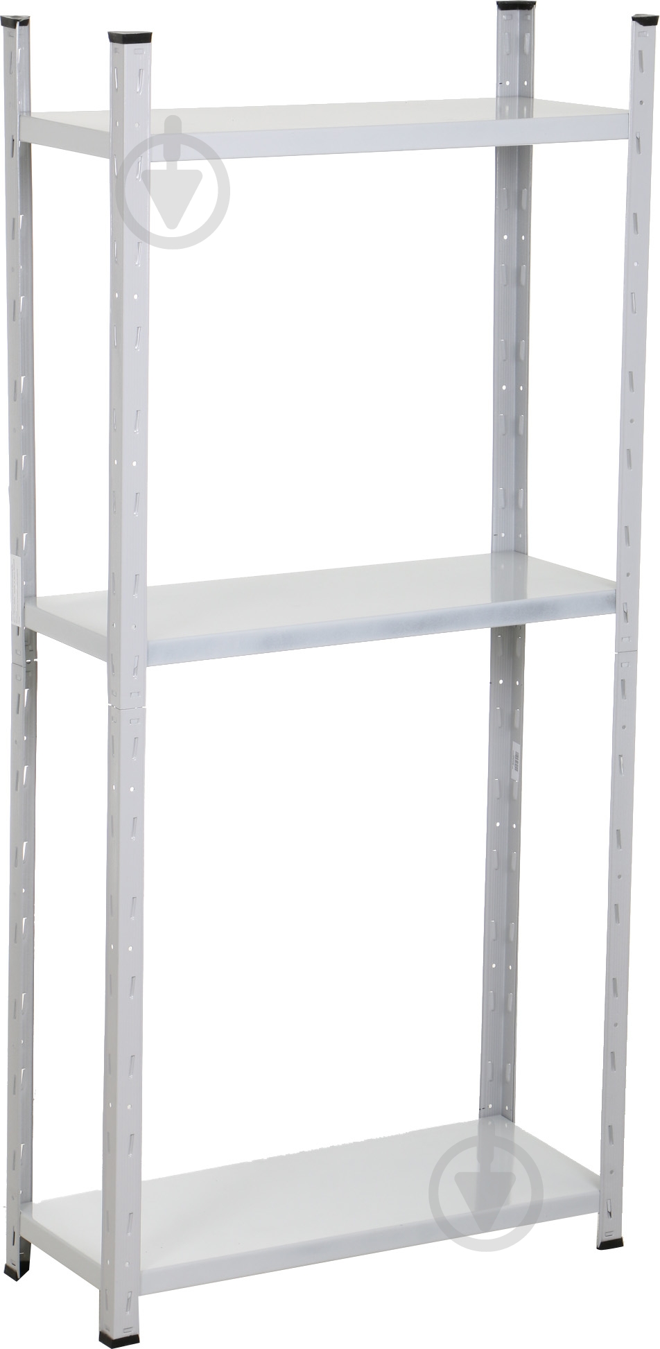 Стелаж 1600x800x400 мм сірий метал полиці 3 шт. фарбований - фото 1