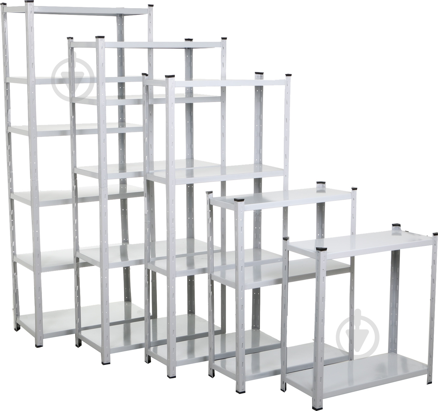 Стелаж 1600x800x400 мм сірий метал полиці 3 шт. фарбований - фото 4