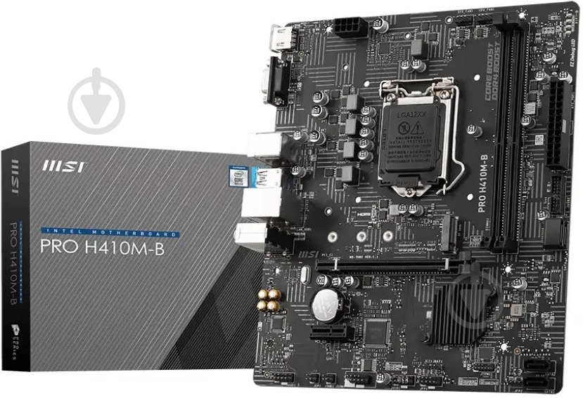 Материнская плата MSI PRO H410M-B (Socket 1200, Intel H410, micro ATX) - фото 4