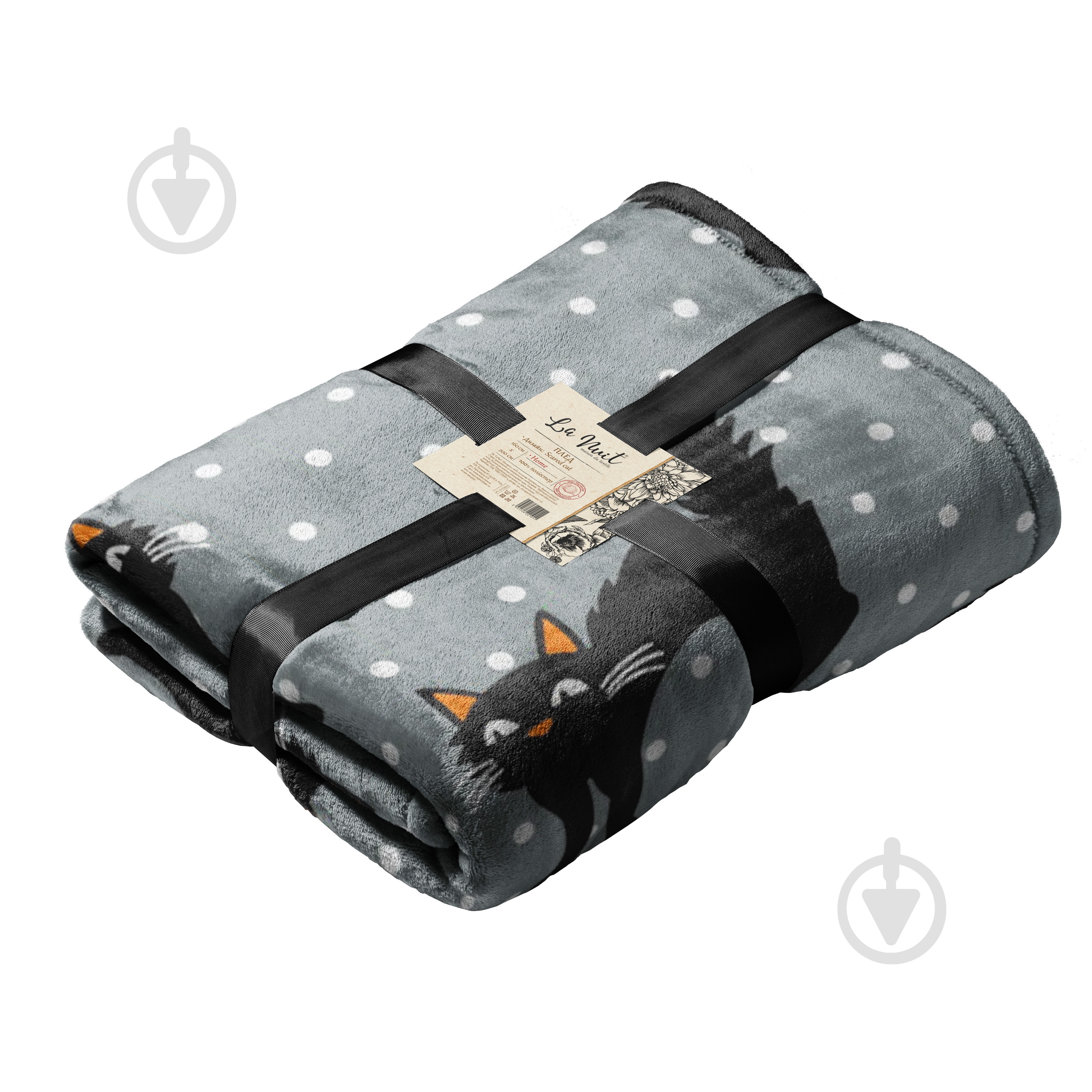 Плед Scared Cat 160x200 см мультиколор La Nuit - фото 1