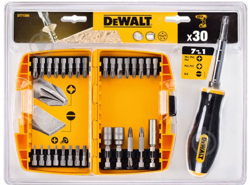 Набор бит DeWalt 30 шт. DT71506 - фото 2