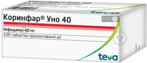 Коринфар уно №30 (10 х 3) таблетки 40 мг - фото 1