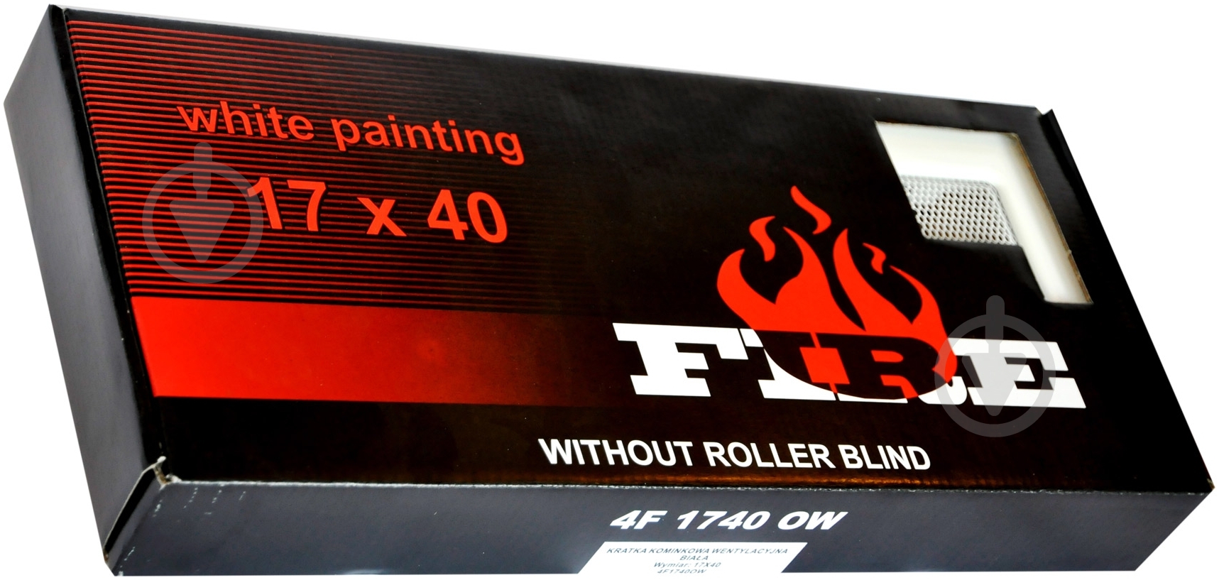 Решетка каминная  4FIRE 17х40 белая - фото 3