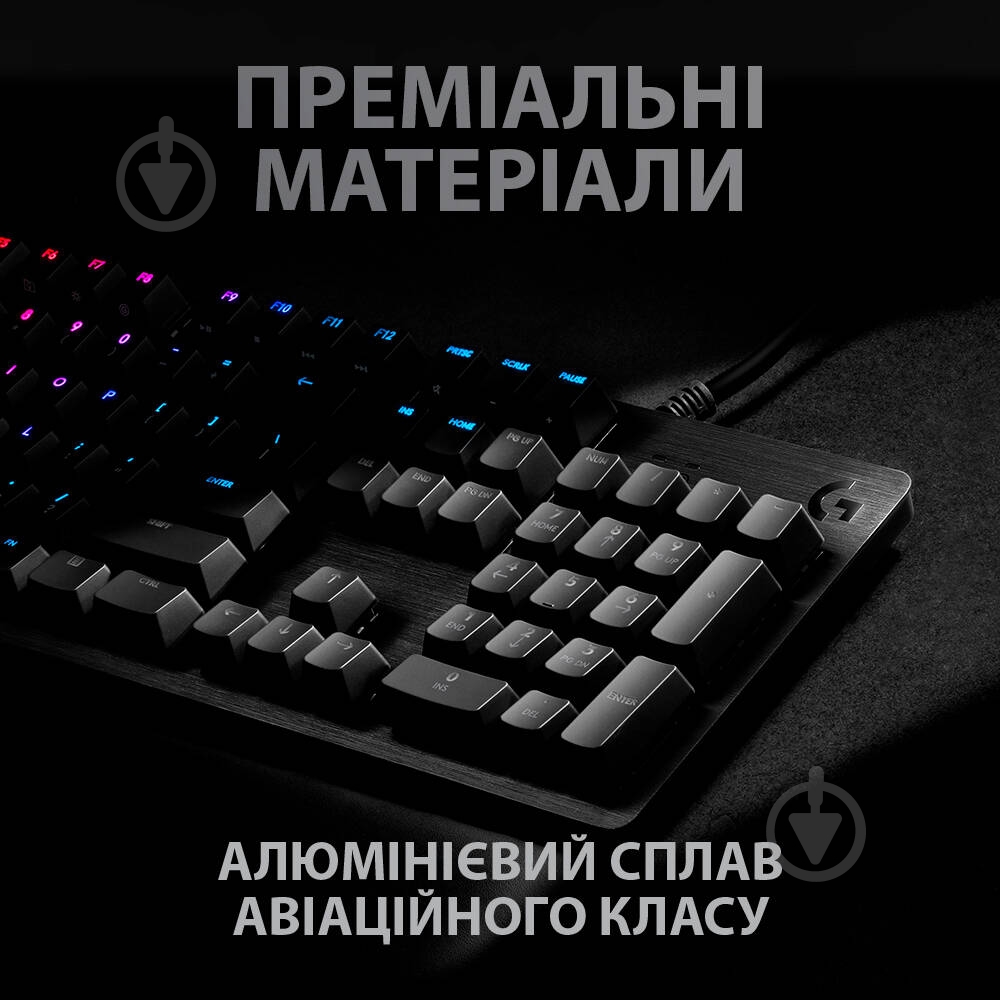 Клавиатура Logitech G512 Carbon Lightsync RGB Mechanical (920-009351) black - фото 3