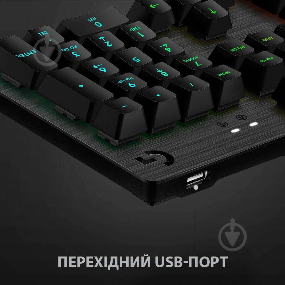Клавиатура Logitech G512 Carbon Lightsync RGB Mechanical (920-009351) black - фото 4