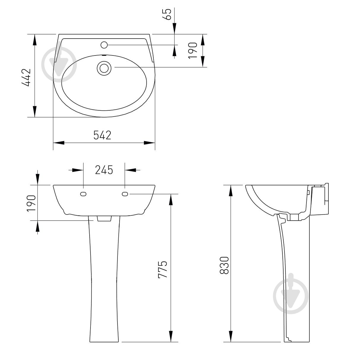Умывальник VOLLE Volle Cadiz 1339.222000 - фото 2