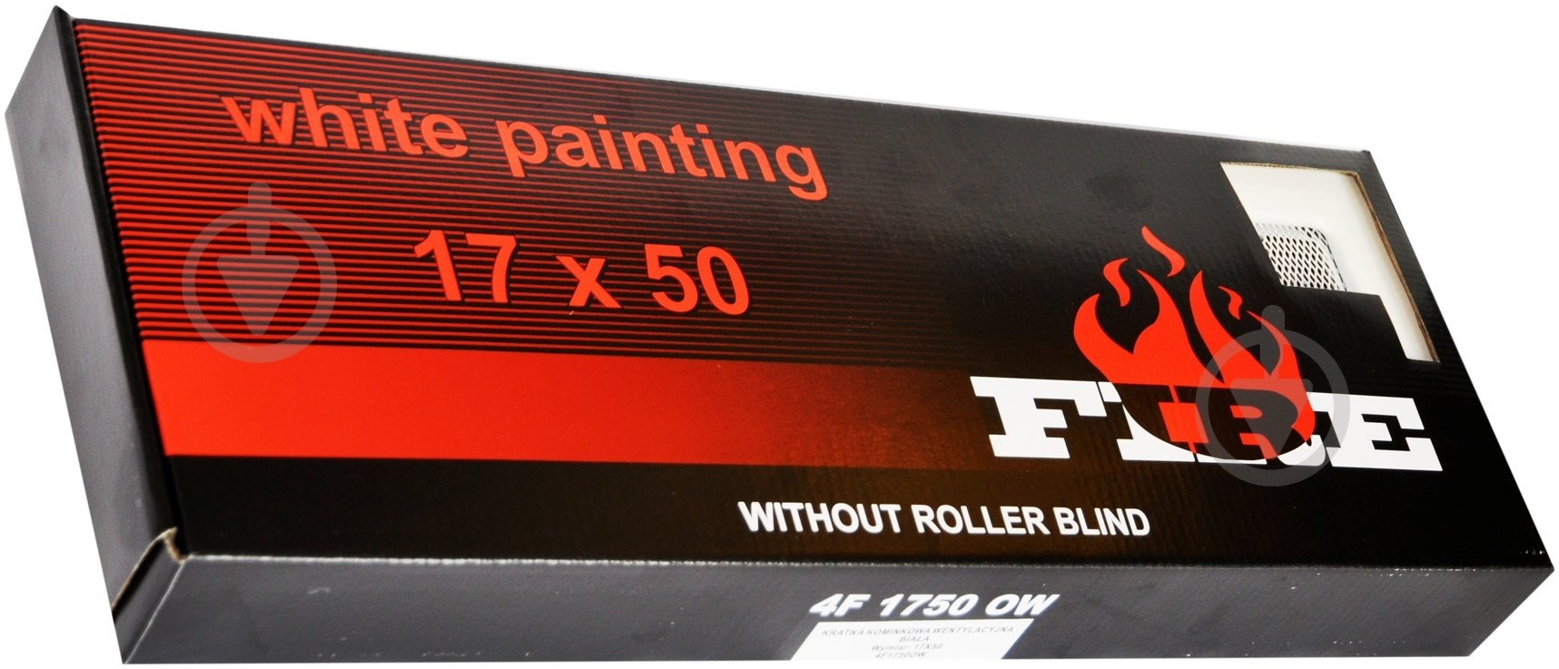 Решетка каминная  4FIRE 17х50 белая - фото 3