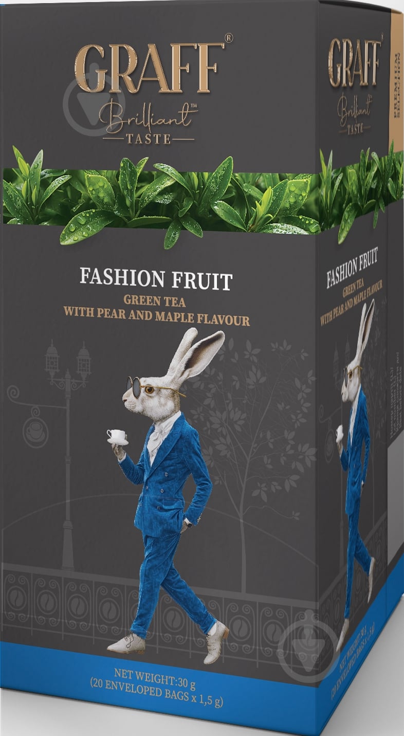 ᐉ Чай зеленый Graff Fashion fruit 20 шт. 30 г • Купить в Киеве