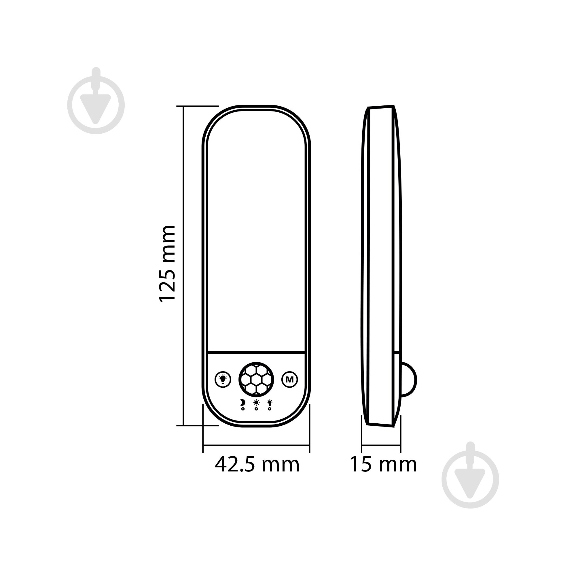 Нічник Videx LED з датчиком руху VL-NL014W-S 0,8 Вт білий 27897 - фото 7