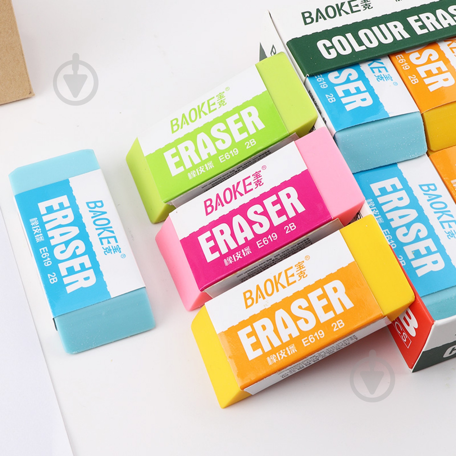 Ластик 73х32х11 мм TPR в ассортименте 2B E619 Baoke - фото 3
