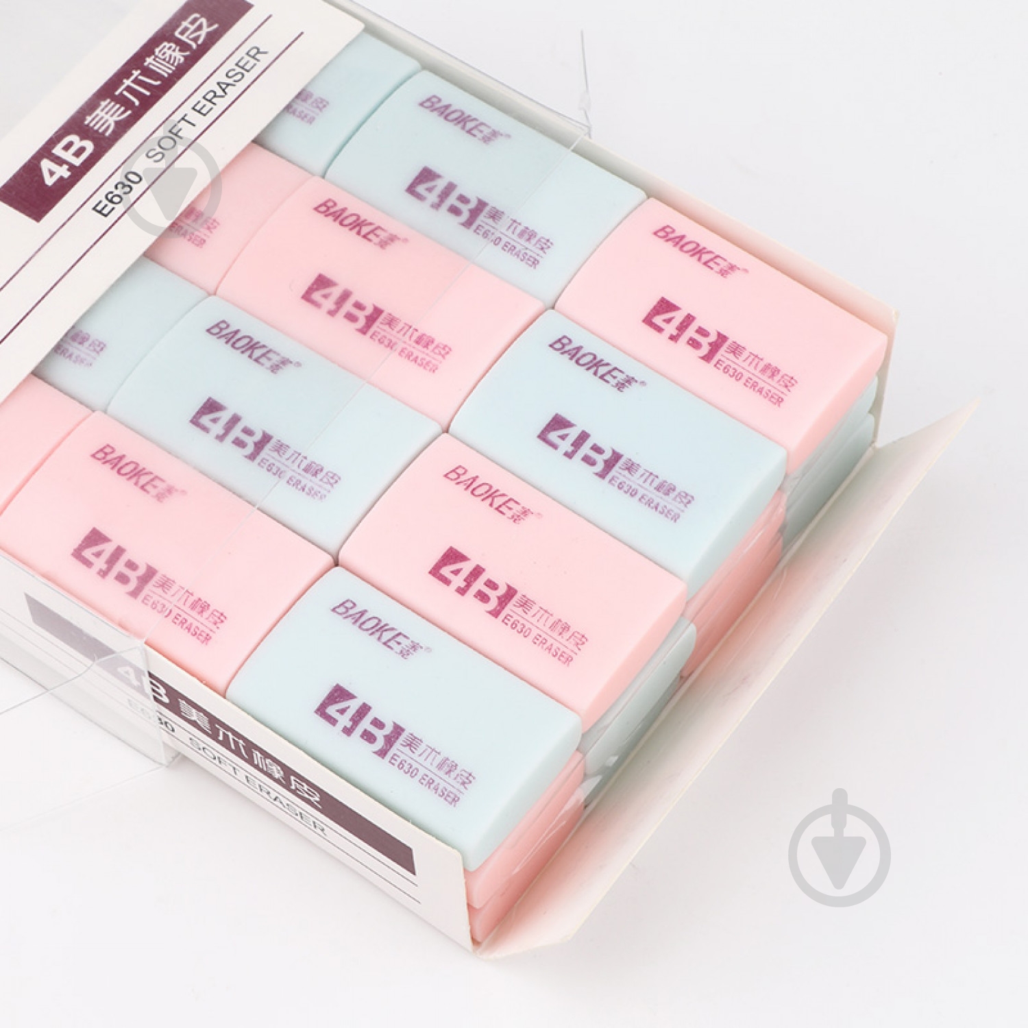 Ластик 39х23х10 мм TPR в ассортименте 4B E630 Baoke - фото 4