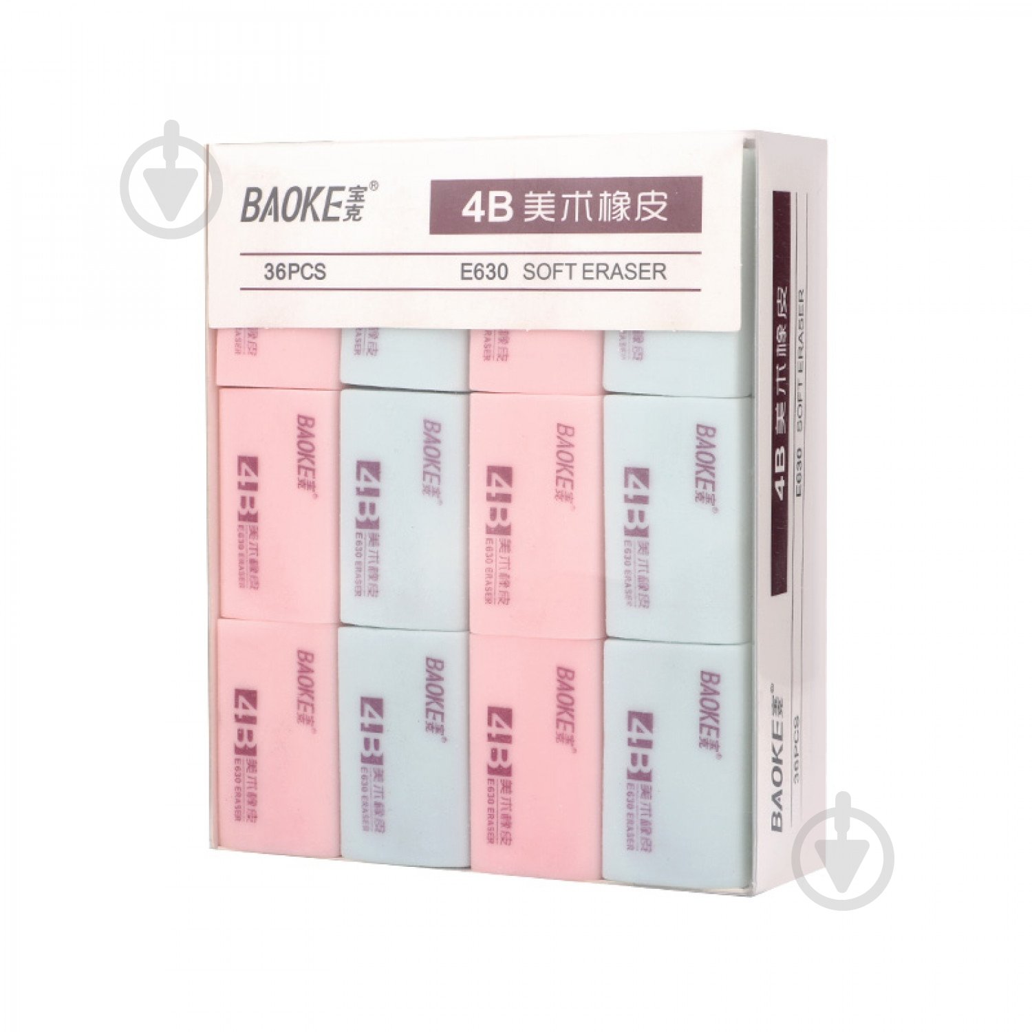Ластик 39х23х10 мм TPR в ассортименте 4B E630 Baoke - фото 6