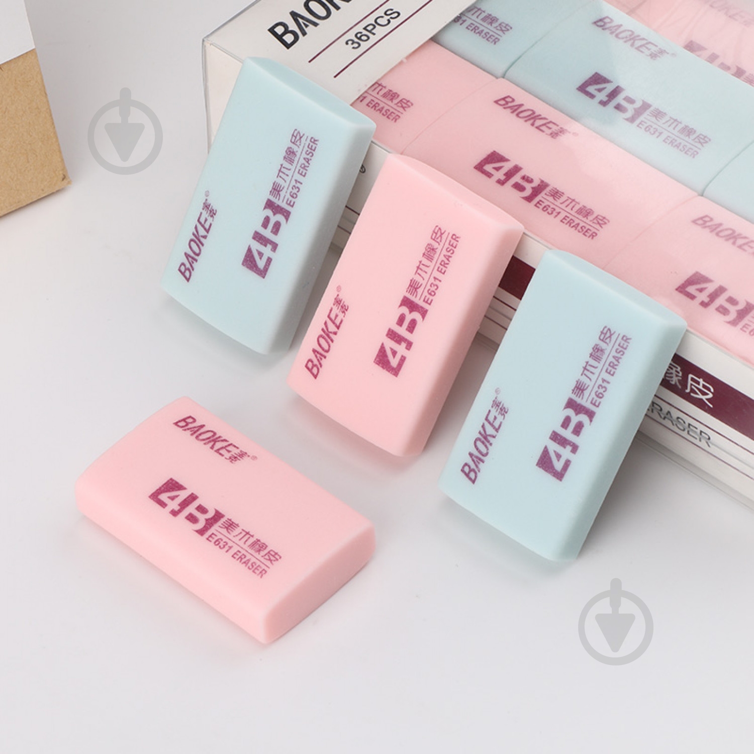 Ластик 47х28х11 мм TPR в ассортименте 4B E631 Baoke - фото 3