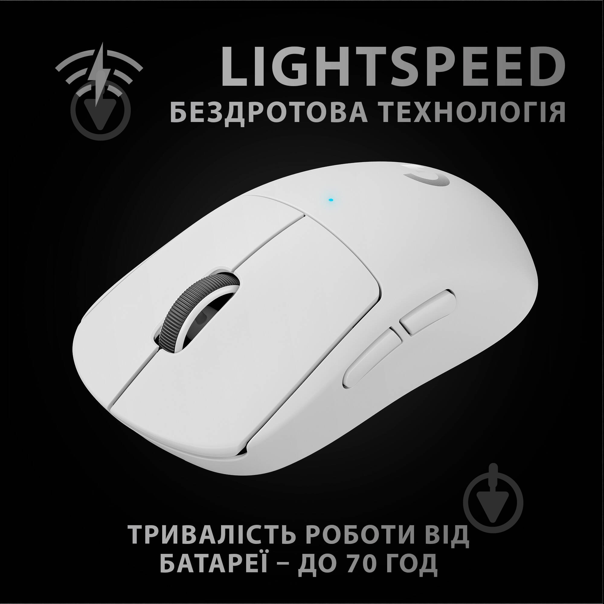 Мышка Logitech G Pro X Superlight Wireless White (L910-005942) - фото 4