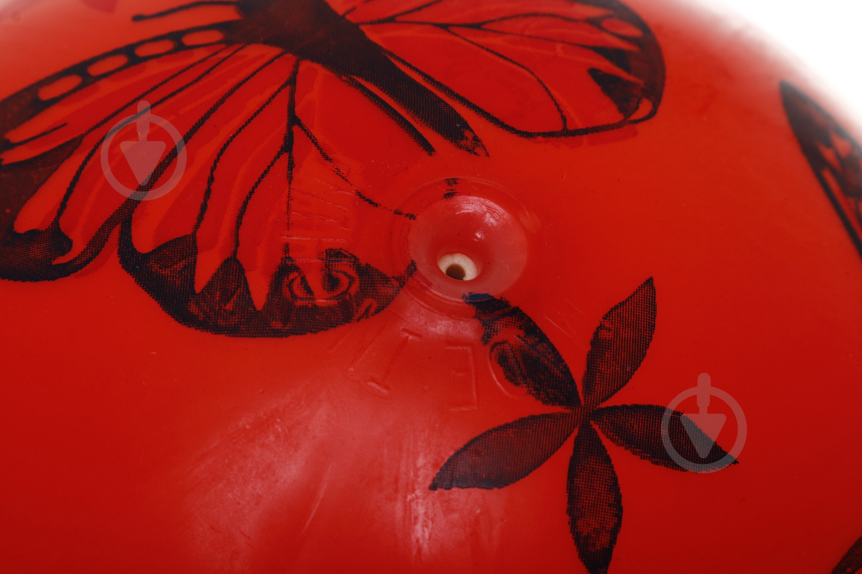 Мяч Shantou Бабочки 23 см красный - фото 2