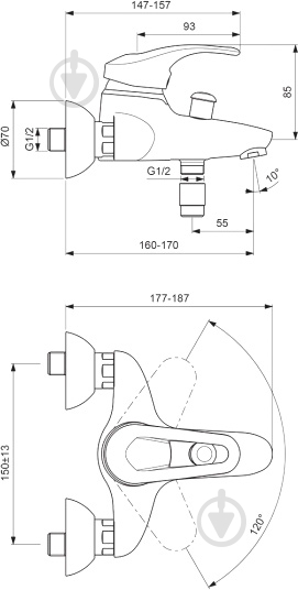 Смеситель для ванны Vidima Seva-Mix B7385AA - фото 4