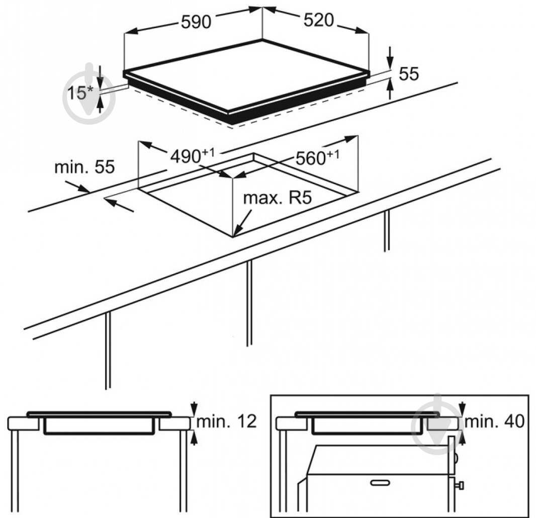 Варочная поверхность индукционная AEG HK567440FB - фото 4 Варочная поверхность индукционная AEG HK567440FB - фото 4