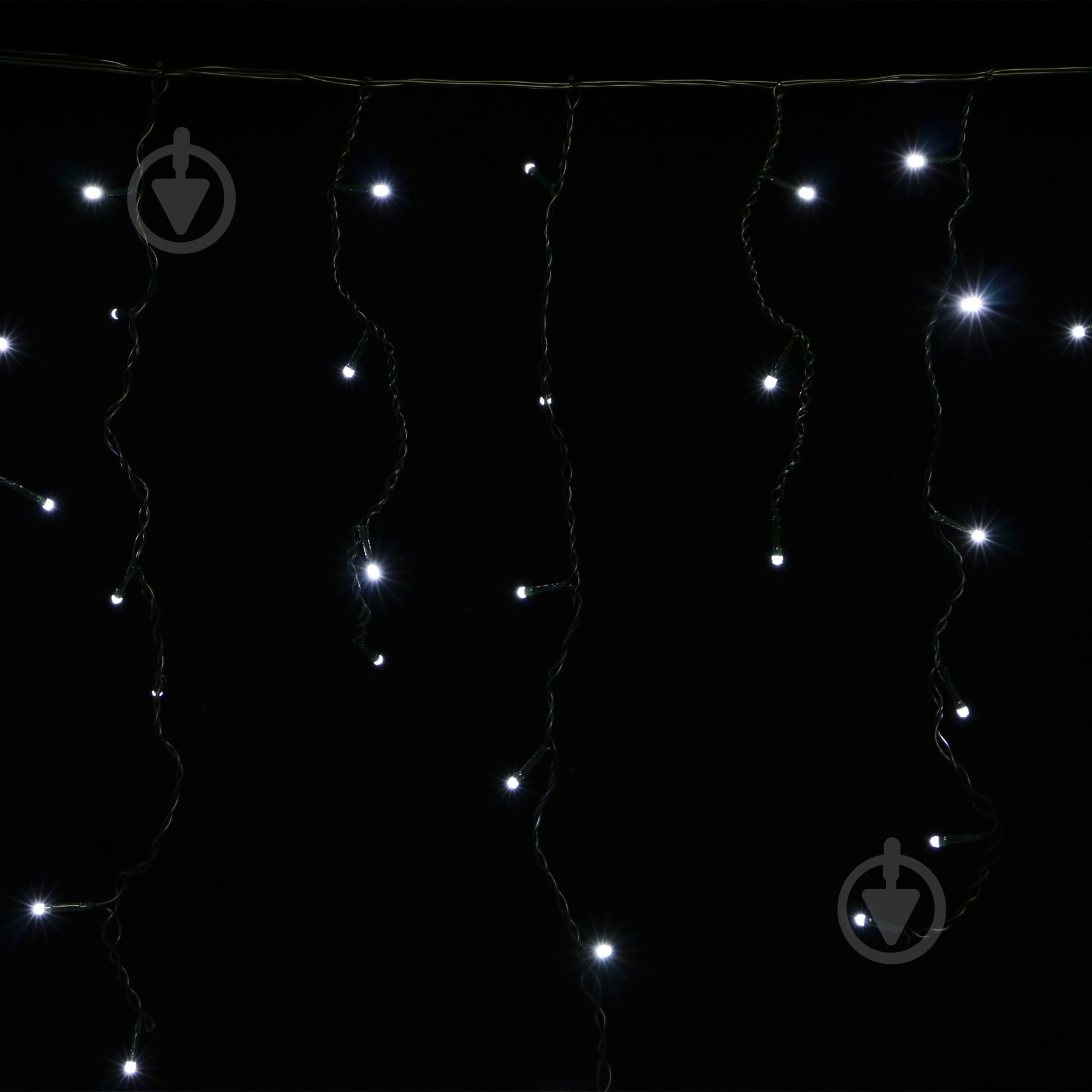 Электрогирлянда-штора Феєрія белая, кабель зеленый встроенный светодиод (LED) 100 ламп 2 м - фото 5