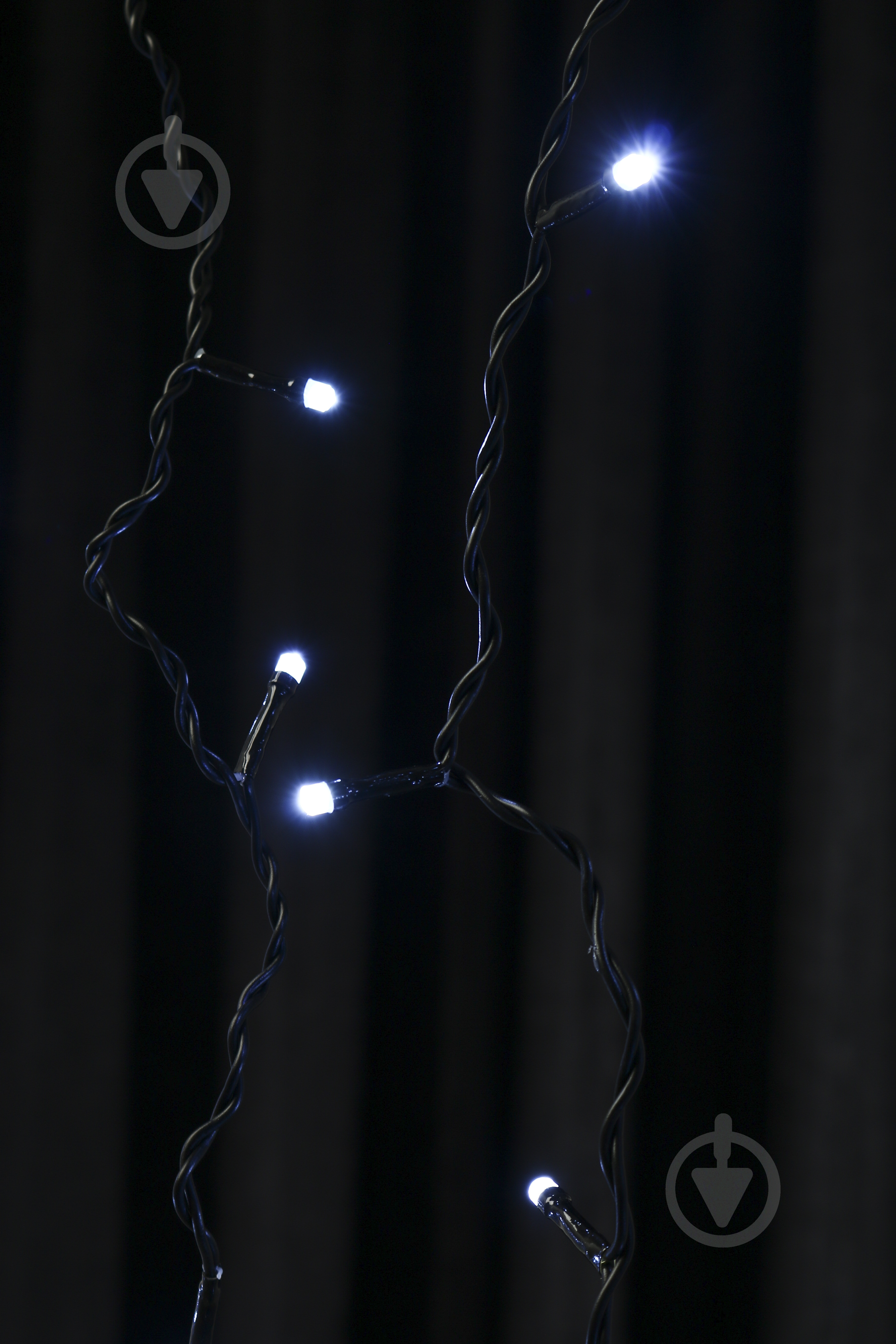 Электрогирлянда-штора Феєрія белая, кабель зеленый встроенный светодиод (LED) 100 ламп 2 м - фото 4