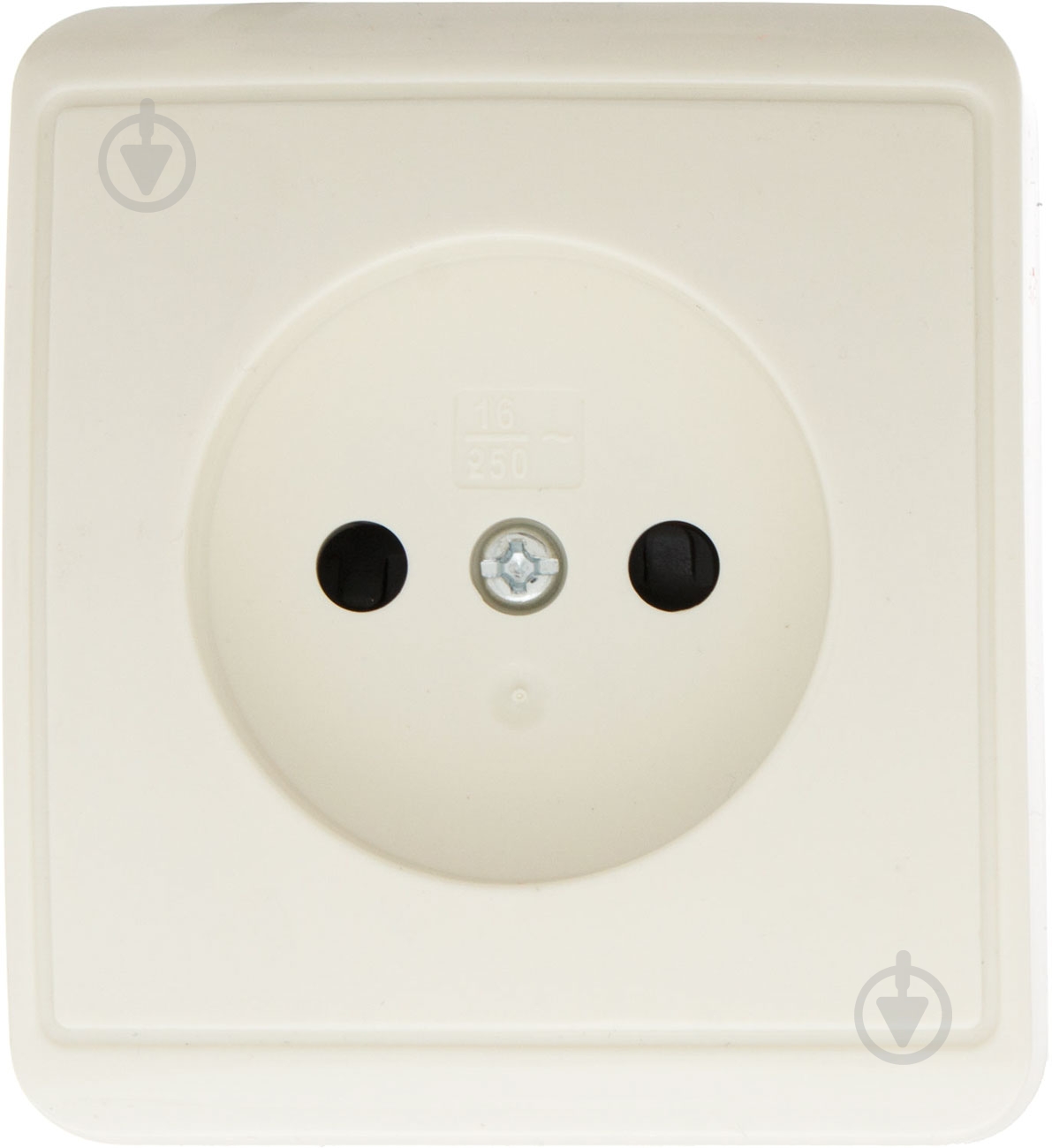 Розетка без заземления HausMark Domo без шторок крем HSN-SCP.H3C20G1WTG-CR - фото 1
