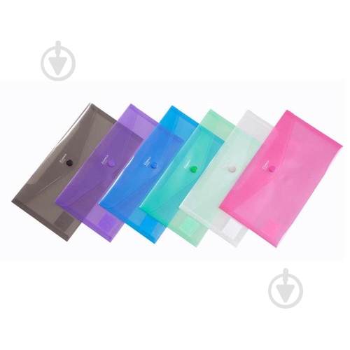 Папка-конверт на кнопке DL прозрачный серый A1855-GR Comix - фото 2 Папка-конверт на кнопке DL прозрачный серый A1855-GR Comix - фото 2