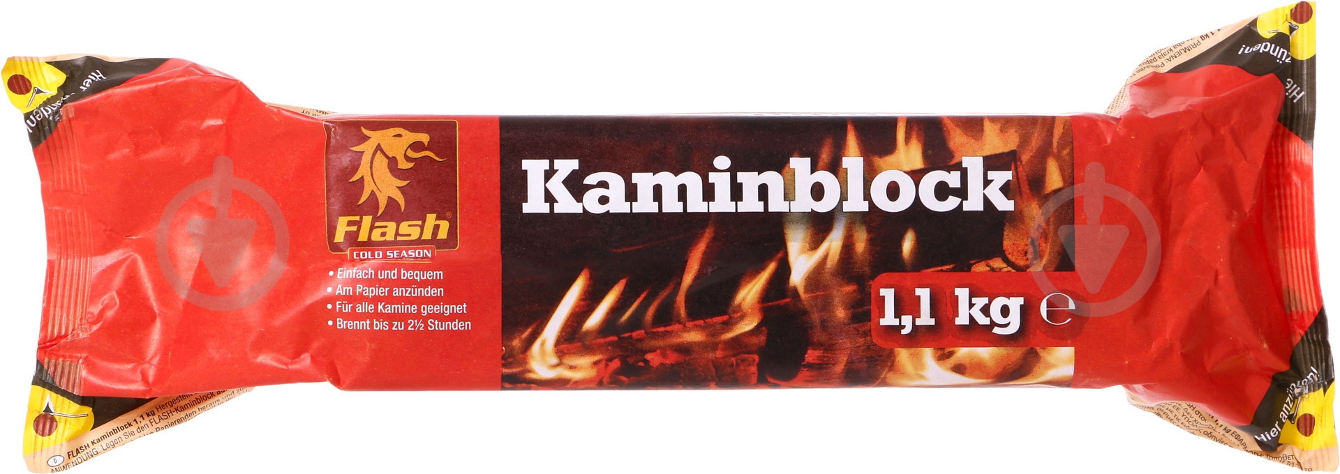 Брикет Flash долгое горение 1,1 кг - фото 1 Брикет Flash долгое горение 1,1 кг - фото 1