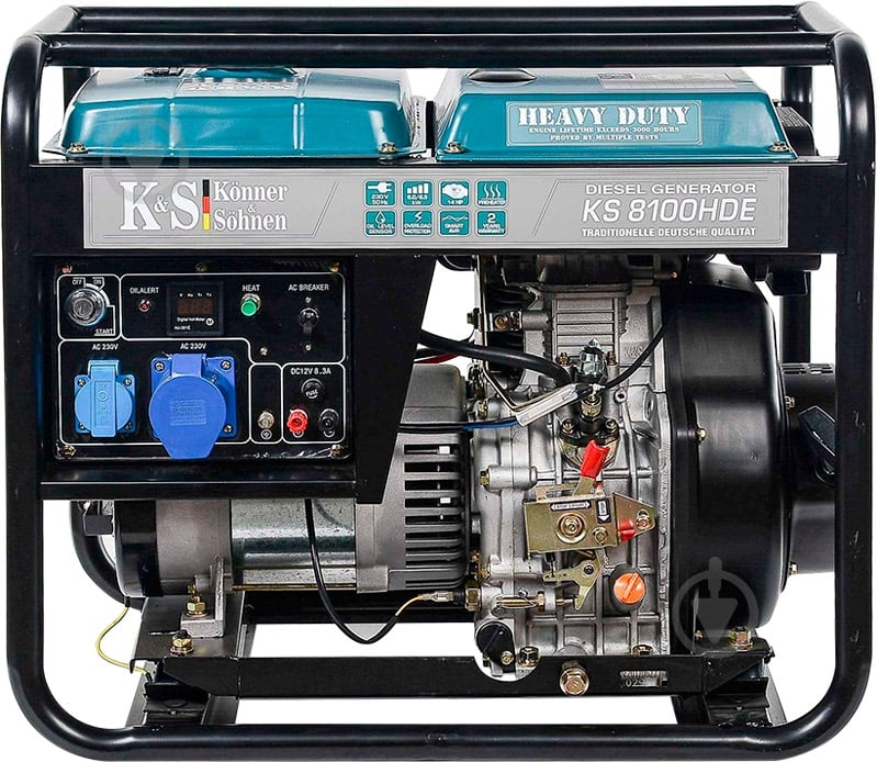 Генератор дизельний Konner&Sohnen 6 кВт / 6,5 кВт 400 В KS 8100 HDE - фото 1