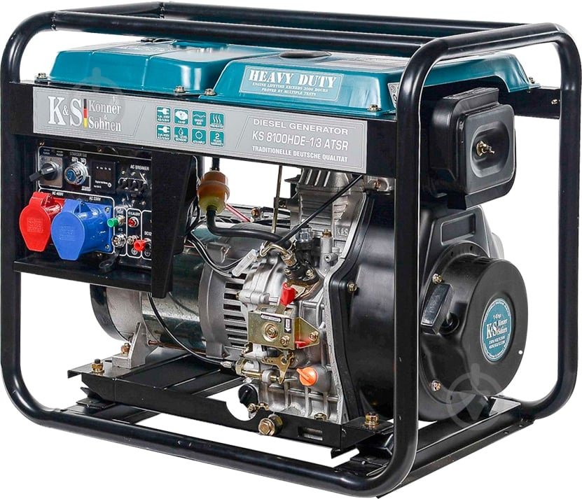 Генератор дизельний Konner&Sohnen 6 кВт / 6,5 кВт 380 В KS 8100 HDE-1/3 ATSR - фото 2 Генератор дизельний Konner&Sohnen 6 кВт / 6,5 кВт 380 В KS 8100 HDE-1/3 ATSR - фото 2
